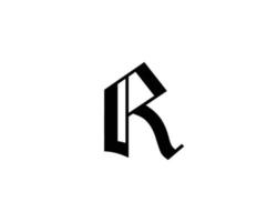 R logo design vector template