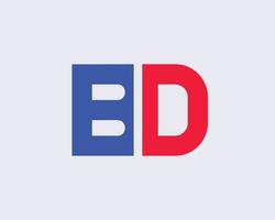 BD DB Logo design vector template