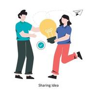 Sharing Idea flat style design vector illustration. stock illustration