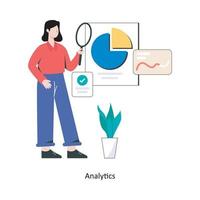 Analytics flat style design vector illustration. stock illustration