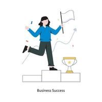 Business Success flat style design vector illustration. stock illustration