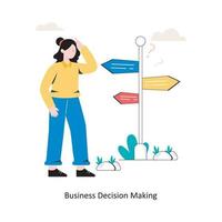 Business Decision Making  flat style design vector illustration. stock illustration