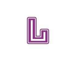 L LL logo design vector template