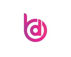 BD DB Logo design vector template