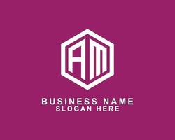 AM MA Logo design vector template