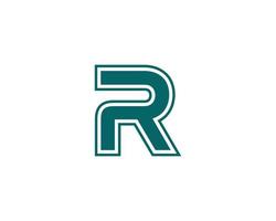 R logo design vector template