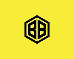 plantilla de vector de diseño de logotipo bb