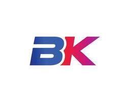 plantilla de vector de diseño de logotipo bk kb