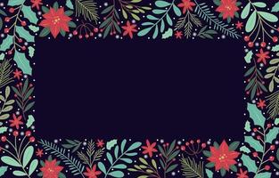 Winter Nature Floral Element Border Background vector