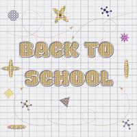 Back to school poster template vector