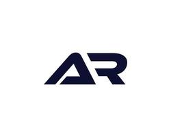 plantilla de vector de diseño de logotipo ar ra