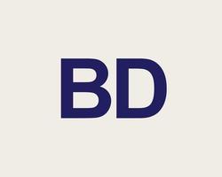 BD DB Logo design vector template