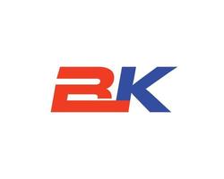 plantilla de vector de diseño de logotipo bk kb