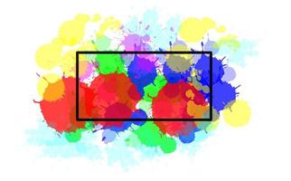 backdrop Colorful splashes on white background, Abstract red blue yellow watercolor splashes photo