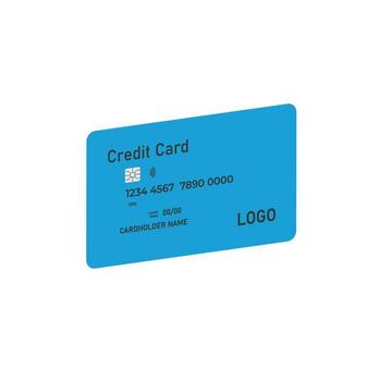 3d  bank card vector
