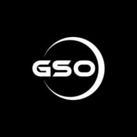 diseño de logotipo de letra gso en ilustración. logotipo vectorial, diseños de caligrafía para logotipo, afiche, invitación, etc. vector