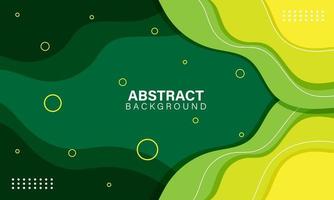 Green abstract wave background vector