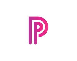 P logo design vector template