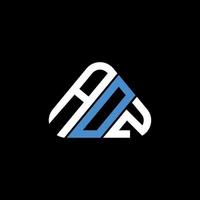 AOZ letter logo creative design with vector graphic, AOZ simple and modern logo in triangle shape.