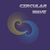 Sound circular wave with light effects vector