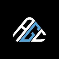 AGC letter logo creative design with vector graphic, AGC simple and modern logo in triangle shape.