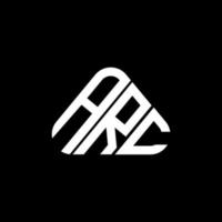 diseño creativo del logotipo de letra de arco con gráfico vectorial, logotipo de arco simple y moderno en forma de triángulo. vector