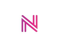 N logo design vector template