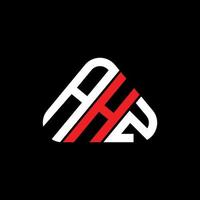 diseño creativo del logotipo de la letra ahz con gráfico vectorial, logotipo simple y moderno de ahz en forma de triángulo. vector