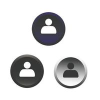 Neumorphic profile icon button.user icon. human person symbol. social profile icon. avatar login vector