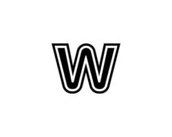 W logo design vector template