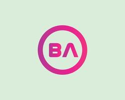 plantilla de vector de diseño de logotipo ba ab