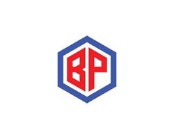 plantilla de vector de diseño de logotipo bp pb