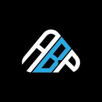 diseño creativo del logotipo de la letra abp con gráfico vectorial, logotipo simple y moderno de abp en forma de triángulo. vector