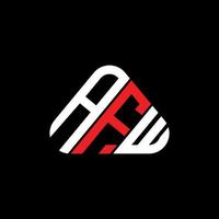 AFW letter logo creative design with vector graphic, AFW simple and modern logo in triangle shape.