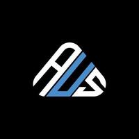 aus letter logo diseño creativo con gráfico vectorial, aus logo simple y moderno en forma de triángulo. vector