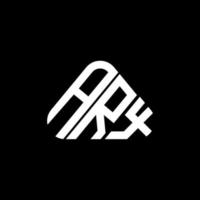 Diseño creativo del logotipo de la letra arx con gráfico vectorial, logotipo simple y moderno de arx en forma de triángulo. vector