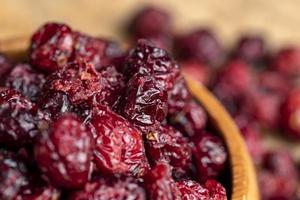 Dried red cranberries with sugar syrup photo