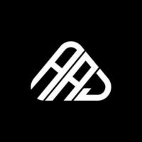 AAJ letter logo creative design with vector graphic, AAJ simple and modern logo in triangle shape.