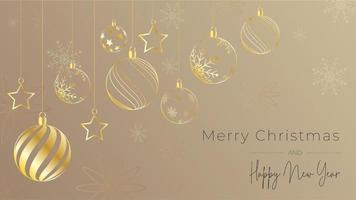 Christmas background with christmas ball decoration vector