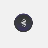 Neumorphic  style sound icon button vector