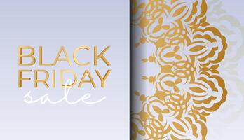 Poster for black friday beige color with geometric pattern vector