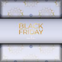 Festive Baner Black Friday in beige color with a luxurious pattern vector