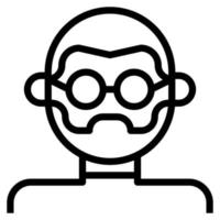 nerd avatar steve jobs hombre calvo gafas clip art icono vector