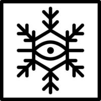 icono de arte de clip de ojo de polígono geométrico abstracto de copo de nieve vector