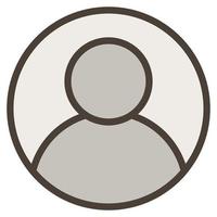 Human Avatar User UI Account Round clip art icon vector