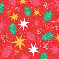 Fondo de vector de vacaciones decorativas con estrellas decorativas. papel digital para decoración y diseños navideños