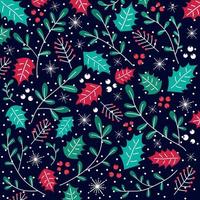 Decorative Vintage Wonderful Christmas Background with Leaves, Branches and Other Decorations vector