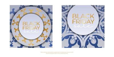 Celebration Baner For Black Friday in beige color with geometric pattern vector