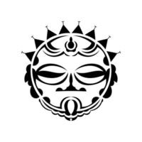 Polynesian tattoo styled masks. Vector illustration.