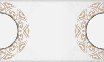 Two circular frames with ornate designs on a white background vector
